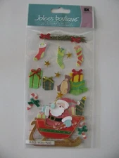 Jolee's Boutique Dimensional Stickers SANTA SLEIGH 10 Pieces NIP 