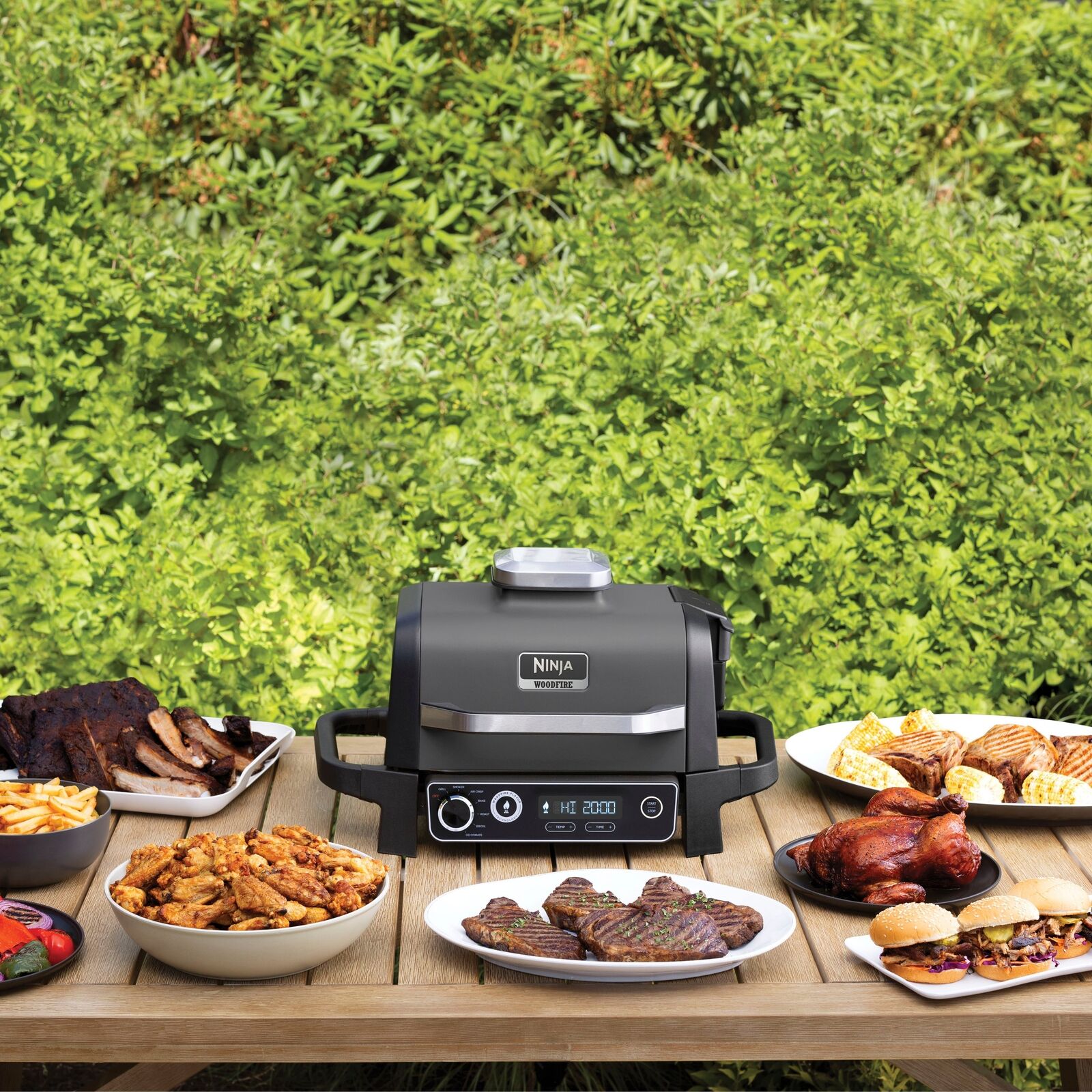 Ninja - Woodfire Outdoor Grill & Smoker, 7-in-1 Master Grill, BBQ