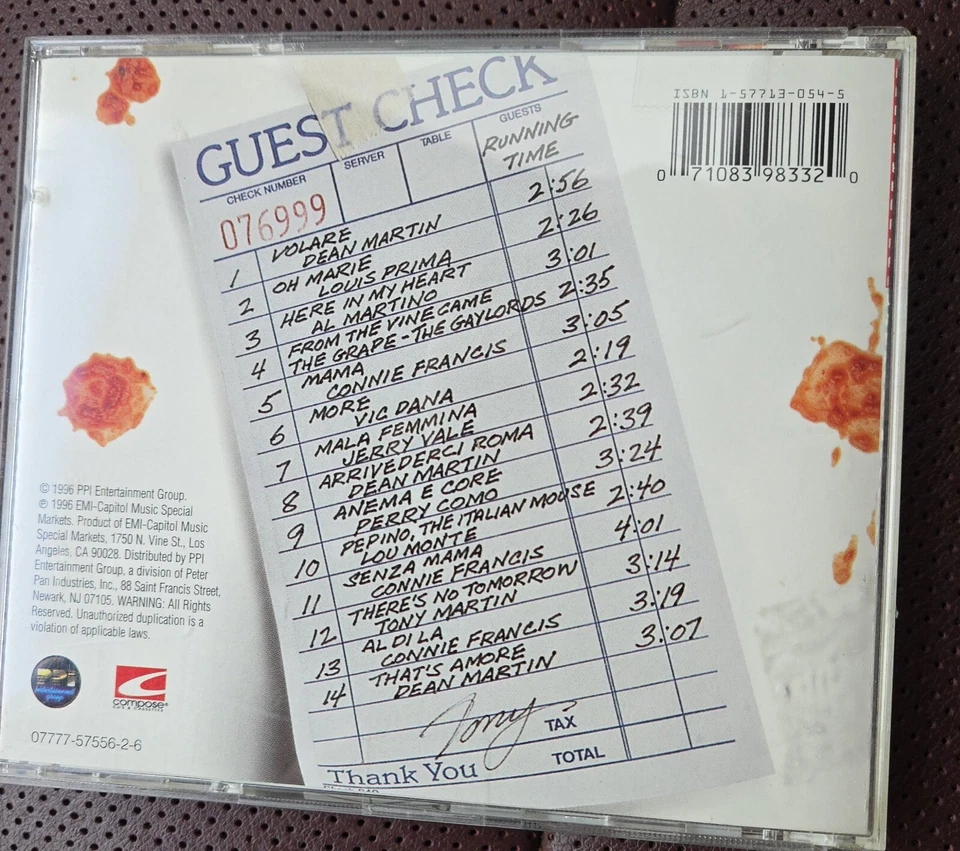 X-tra Cheese The Best Italian Songs Luigi’s Original Pizza Disc (CD RARE) - Image 2 of 3