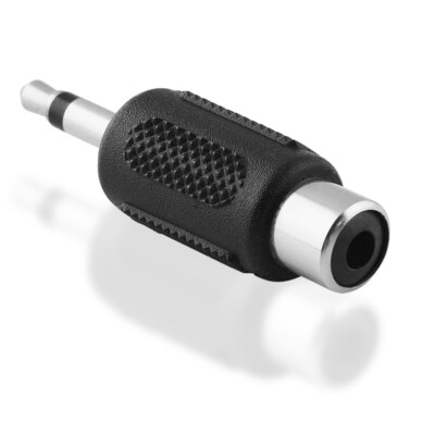 Audio Adapter 3,5mm Mono Klinke Stecker an Cinch Chinch Kupplung Buchse weiblich