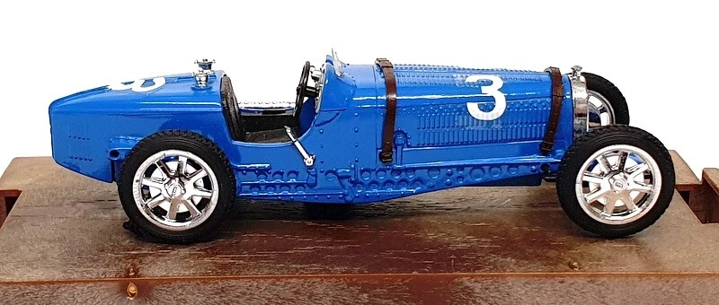Brumm 1/43 Scale R42 - 1933 Bugatti Type 59 HP 230 Race Car #3 - Blue - Image 3 of 4