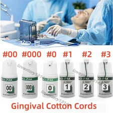 6 Type Dental Gingival Retraction Plain Knitted Cotton Cord #0/#00/#000/#1/#2/#3