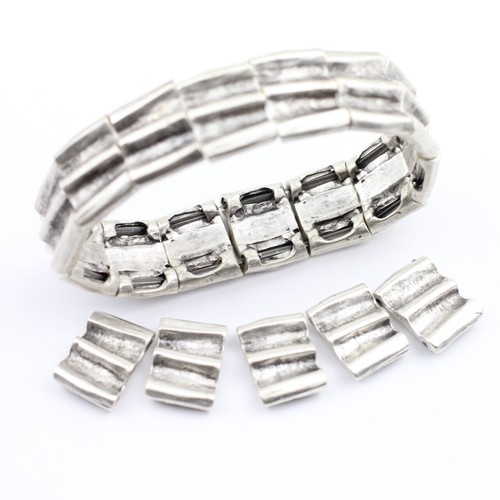 10 Schmuckzubehör, Armband Konnektor Silber DIY Schmuck Zubehör - Picture 4 of 9
