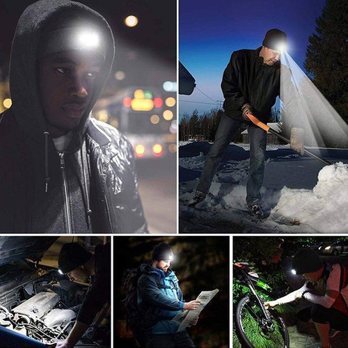 Bluetooth 5.0 Music Beanie Hat Handsfree Speaker LED Head Light Lamp Unisex Hat - Zdjęcie 7 z 21