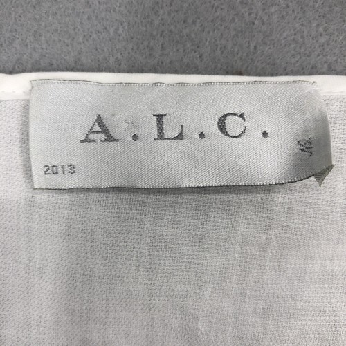 A.L.C. Womens Top Blouse T-Shirt Woven Crochet Side White Medium M - Picture 3 of 11