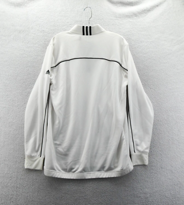Adidas Golf Hybrid Jacket Mens Medium White 1/4 Zip Knit Athletic