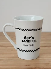 See's Candies Unisex White Porcelain Coffe Tea Mug Cup (P7)