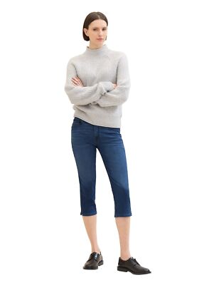 Tom Tailor Damen Caprijeans KATE - Slim Fit - Blau W27-W36 Stretch Baumwolle