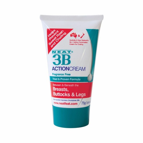 Neat® 3B Action Cream 75g - Sweat Rash and Chafing Prevention TRIPLE PACK - Picture 3 of 6