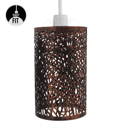 Ceiling Light Shade Easy Fit Small Dual Drum Pendant Living Room Lampshade Lamp - Picture 71 of 71