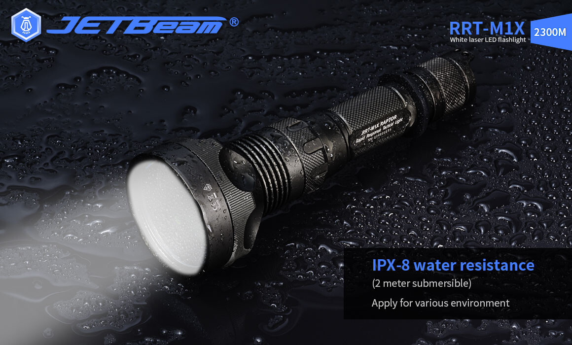 JetBeam RRT-M1X 2300 Meter 480 Lumen White Laser LED LEP JetBeam RRT-M1X 2300 Meter 480 Lumen White Laser LED LEP