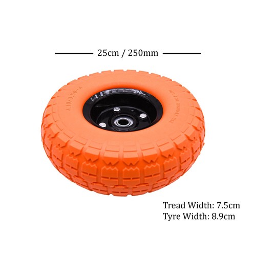 Puncture Proof Sack Barrow Wheels 2 x 10" Trolley Tyre 2 Split Pins Heavy Duty - Picture 46 of 50