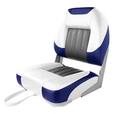 XGEAR Deluxe Low/High Back Boat Seat, Fold-Down Fishing Boat Seat