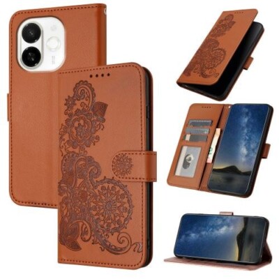 For Tecno Spark 30C 5G / Pop 9 5G Datura Flower Embossed Flip Leather Phone Case