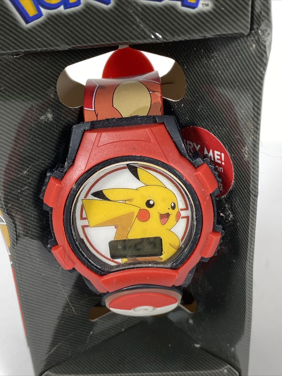 Pokemon Flashing Icon and Dial LCD Watch Red Pikachu