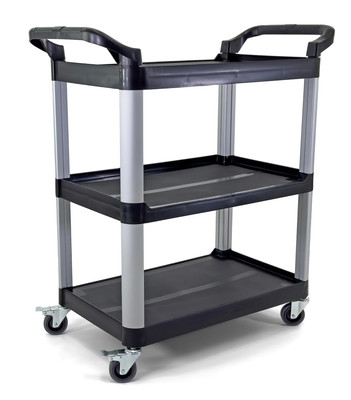 Commercial Heavy-Duty Utility Service Cart | 3 Shelf | | 450 Lbs Max Capacity | 