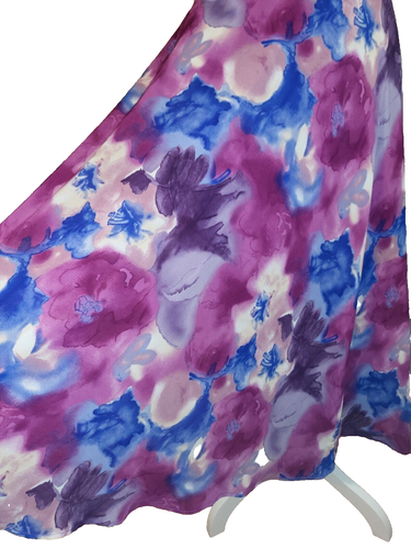 Dress Barn Womens Size 10 Purple Dress Zip Back Thick Strap Floral Watercolor - Picture 23 of 24