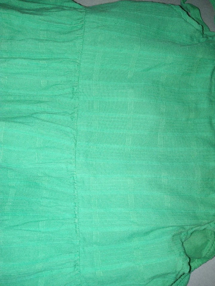 Old Navy Girls Sz XL 14-16 Kelly Green Gauze Sundress Lined Cotton Rayon  - Image 4 of 4