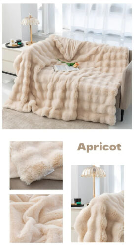 Winter Plüsch Decke Warm Super Weich Decken Bett Sofabezug Flauschig Überwurf - Bild 12 von 27