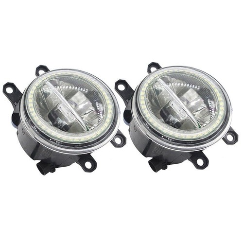 LED Fog Light + Angel Eye Rings Daytime Running Lights DRL Fit For Toyota Matrix - Imagen 8 de 9