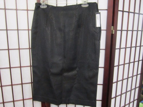 Worthington Black Jacquard Skirt Size12 New with tags Fast shipping+Tracking