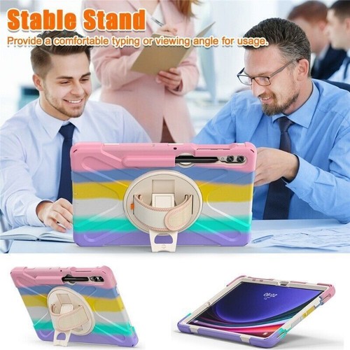 Heavy Duty Rotating Stand Case Cover For Samsung Galaxy Tab S9+ 12.4" X810 X816B - Picture 57 of 95