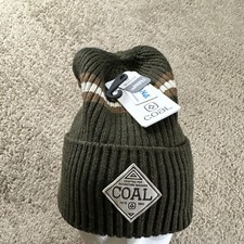 Coal Headwear Beanie Hat Adult One Size Green The Paxton Polyana Cuffed Knitted