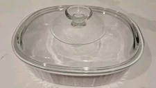Vintage Corning Ware FRENCH WHITE F-12-B 1.8L  1.5 Qt Oval Casserole & Lid