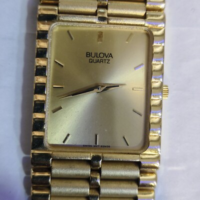 Bulova ゴールド スクエア型 腕時計 Men's Vintage Bulova Square Gold Watch 1980s | eBay
