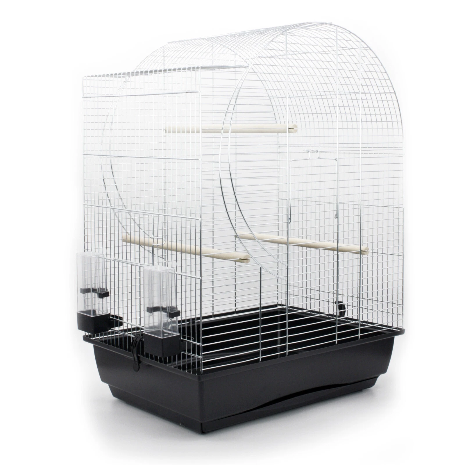 Cage pour Oiseaux Elisabeth 72x54x38cm Chromé/Noir Maison D'Oiseau Canaries