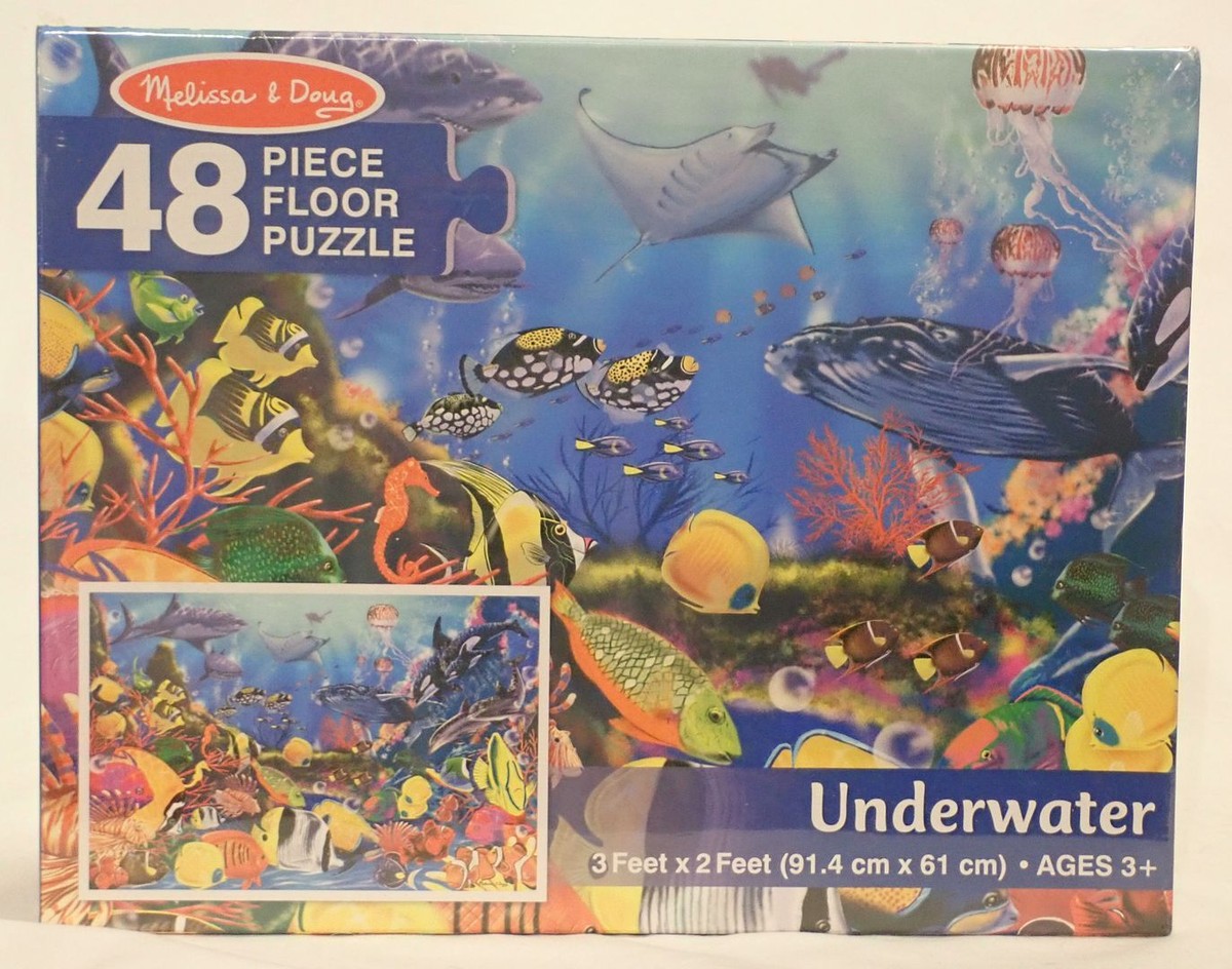 Melissa & Doug 48ピース フロアパズル 海中 Amazon.com: Melissa & Doug Underwater Ocean Floor Puzzle (48