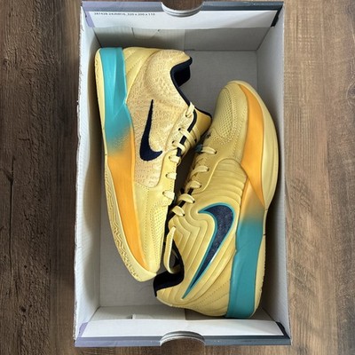 Nike Ja 2 Sonic Yellow Teal Blue Men Size 6.5 / Women 8 Basketball