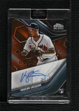 2023 Topps Chrome Black Orange Refractor /25 Vaughn Grissom #CBA-VG Auto 1dh2