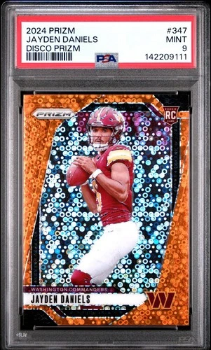 2024 Prizm Jayden Daniels Disco #347 PSA 9 MINT RC ROOKIE