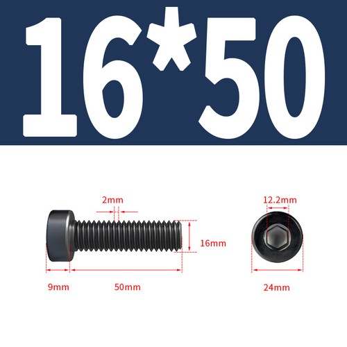 Tornillos de cabeza de tapa delgada Tornillos de enchufe de llave Allen de acero M3 M4 M5 M6 M8 M10 M12 M14 M16 - Imagen 75 de 77