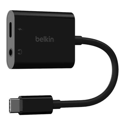 Belkin 3.5mm Audio & USB-C Adaptor Fast Charge for iPad Pro, iPhone, Samsung