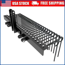 3-Point 60"/72'' Pine Straw Rake Landscape Rake for Category 0 & Cat 1 Tractor