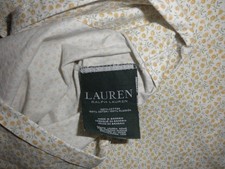 Ralph Lauren Vintage White  Yellow Calico Floral Standard Pillow Cases