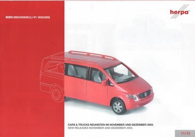 2003 11/12 Hera 1:87th Scale Miniature Models Catalog - Printed in Germany