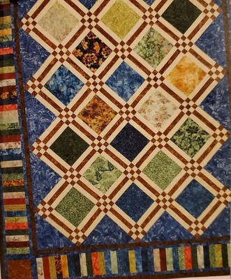 QUEEN BATIK LAYER CAKE Quilt  - Pattern From a Vintage Magazine