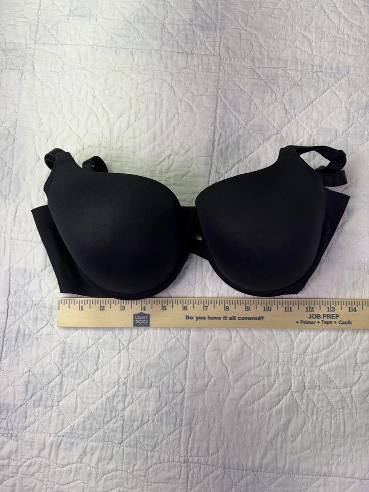 Sujetador Warner's para mujer 38C negro cierre frontal ligeramente forrado correas ajustables Foto 2 de 4