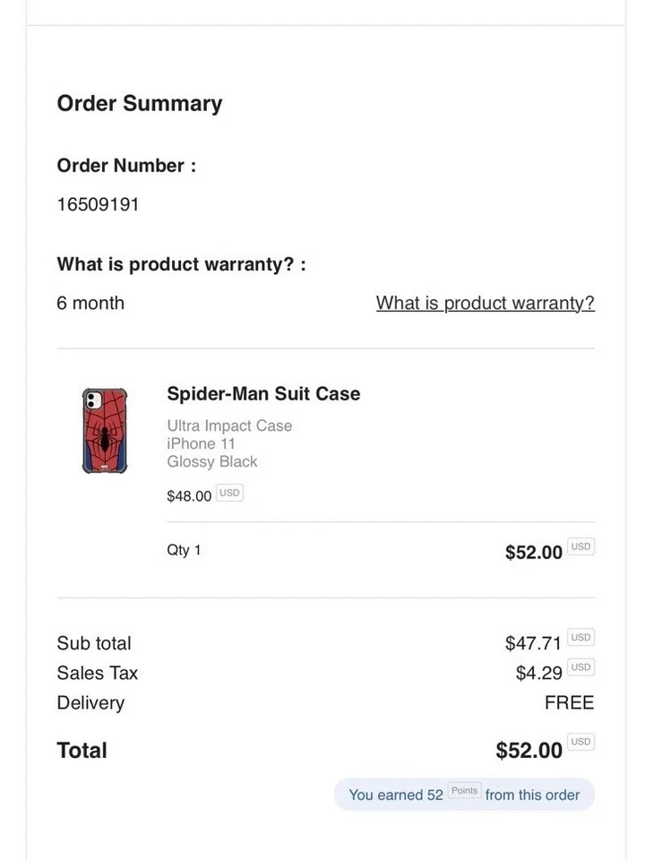 CASETiFY Spider-Man Traje Estuche Ultra Impacto iPhone 11 + Protector de Pantalla Foto 4 de 4