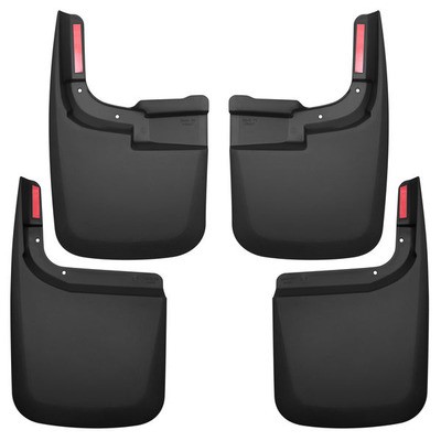 Husky Liners 58466, Kit Black Plastic Front And Rear Mud Guard Custom Mud Guards - Picture 1 of 9