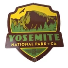 Vintage Yosemite National Park Sign - CA Gas Service Station Pump Porcelain Sign