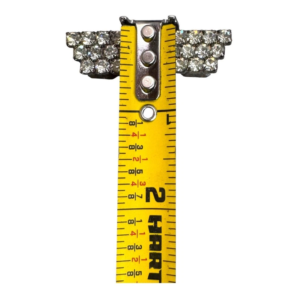 Pinzas para zapatos vintage de diamantes de imitación Art Deco de la década de 1920 pequeñas brillantes aletas nupciales glamour Foto 3 de 3