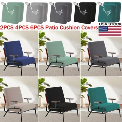 Outdoor Patio Cushion Cover Stretch Cushion Slipcover Waterproof Seat Protector.
