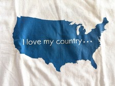 Vintage Political T Shirt I Love My Country But Single Stitch Sz S USA Made
