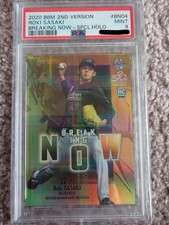 PSA 9 2020 Roki Sasaki Rookie Card Holo Card Limited to 50 pcs from JP g105