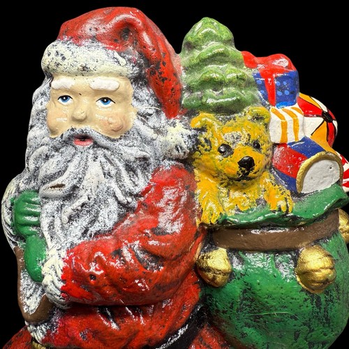 Vintage Weihnachtsmann Türstopper Gusseisen Wright Studios Weihnachten Urlaub EUC - Bild 3 von 15