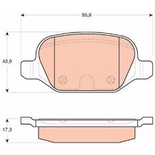 Satz Bremsbeläge Bremsklötze hinten für Alfa Romeo 156 932 GT 937 | 620127